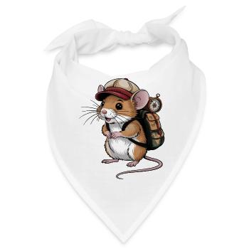 Outdoor Maus - Bandana - Weiß - Vorne