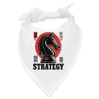 Strategie Pferd: Schach - Bandana - Weiß - Vorne