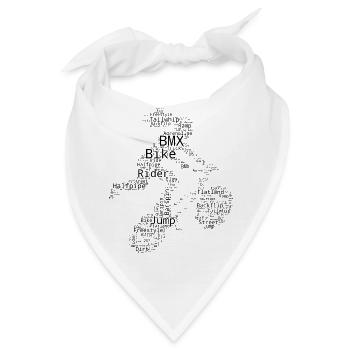 Freestyle-BMX Geschenk für eine Freestyle-Fahrerin - Bandana - Weiß - Vorne