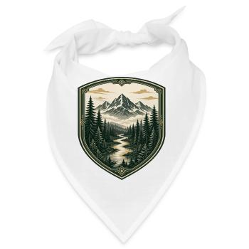 Waldberge Schild-Design - Bandana - Weiß - Vorne