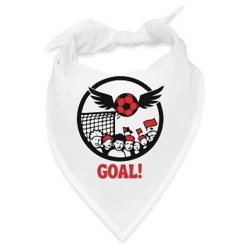 Fussball Tor Wappen Logo - Bandana - Weiß - Vorne