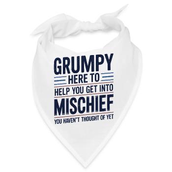 Grumpy hier, um dir zu helfen, in Unfug einzusteigen - Bandana - Weiß - Vorne