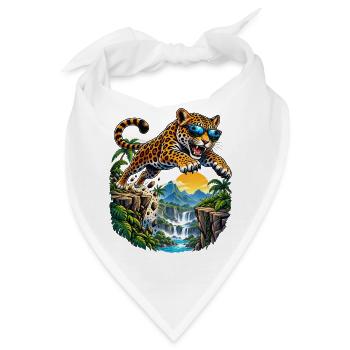 Actionreicher Jaguar für kleine Abenteurer  - Bandana - Weiß - Vorne