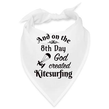 And on the 8th Day God created Kitesurfing - Bandana - Weiß - Vorne