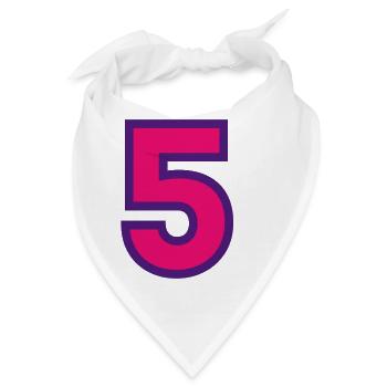 5 Geburtstag Nummer 5 Jahre Kinder T-Shirt - Bandana - Weiß - Vorne