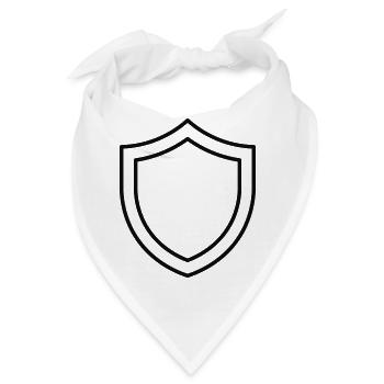 Sicherheitsschildlinien-Symbol - Bandana - Weiß - Vorne