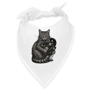 Kosmische Katze Kätzchen - Bandana - Weiß - Vorne