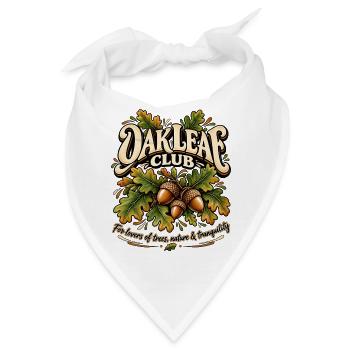 Oak Leaf Club – Eichenblätter & Eicheln Natur - Bandana - Weiß - Vorne