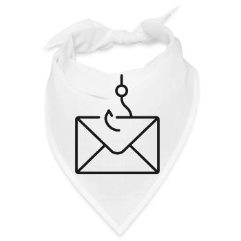 Fischerei-E-Mail-Phishing-Hotline-Symbol - Bandana - Weiß - Vorne