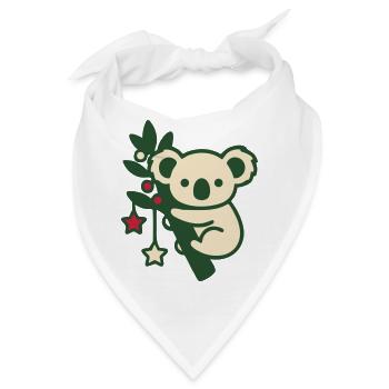Weihnachts Koala Stern Grafik - Bandana - Weiß - Vorne