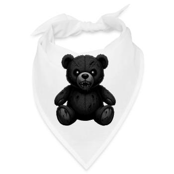 Gruseliger Halloween Teddybär  - Bandana - Weiß - Vorne