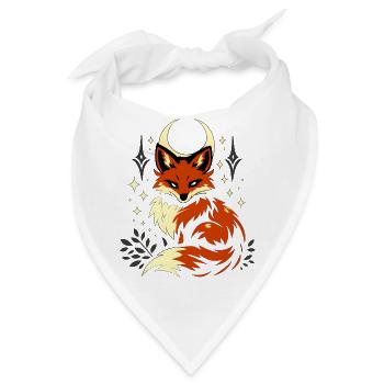 Mondfuchs im Sternenglanz - Bandana - Weiß - Vorne