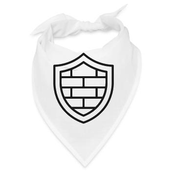 Firewall-Schildlinien-Symbol - Bandana - Weiß - Vorne