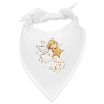 Aquarell Weihnachtsengel mit Stern - Bandana - Weiß - Vorne