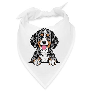 Aussiedoodle - Bandana - Weiß - Vorne