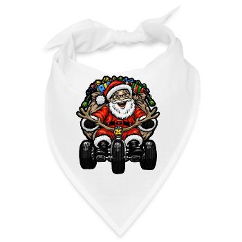Santa Claus Weihnachten - Bandana - Weiß - Vorne
