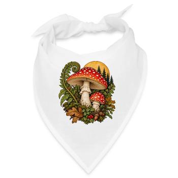 Fliegenpilz im Märchenwald - Bandana - Weiß - Vorne