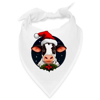 Kühe Christmas - Bandana - Weiß - Vorne