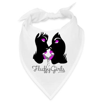 fluffy girls - Bandana - Weiß - Vorne