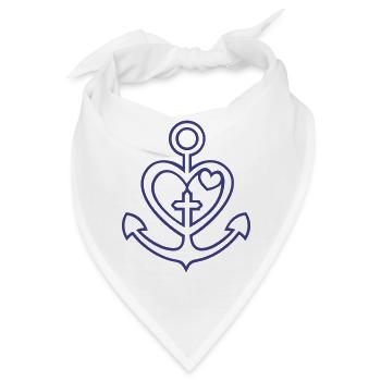 Glaube Liebe Hoffnung (1c) - Bandana - Weiß - Vorne