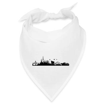 Skyline Hansestadt Hamburg | HH | Stadt - Bandana - Weiß - Vorne