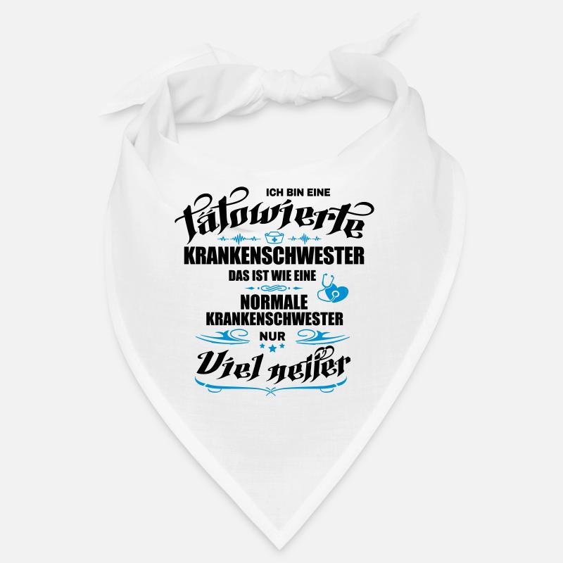 Tätowierte Krankenschwester. Krankenpflege - Bandana - Weiß