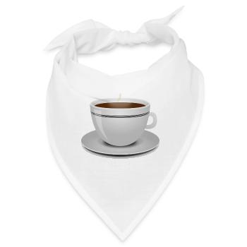 Kaffee - Bandana - Weiß - Vorne