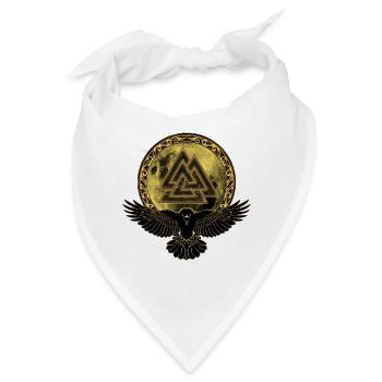 Rabe Valknut Vollmond - Bandana - Weiß - Vorne
