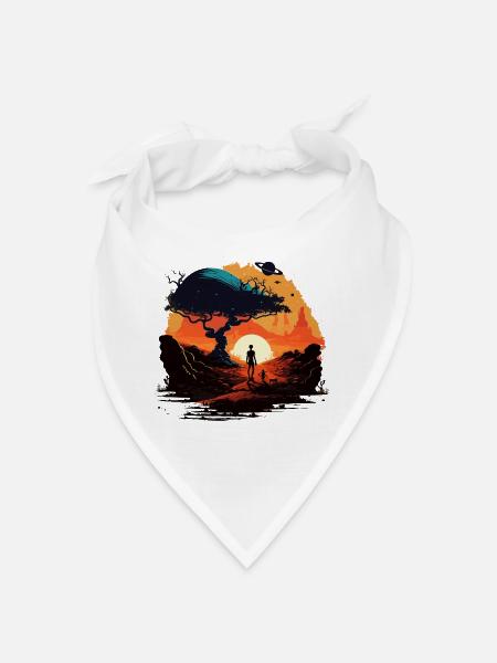 Arbre extraterrestre - Bandana - blanc - Devant