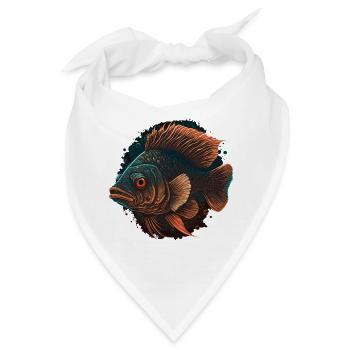Tiefseefisch-Illustration - Bandana - Weiß - Vorne