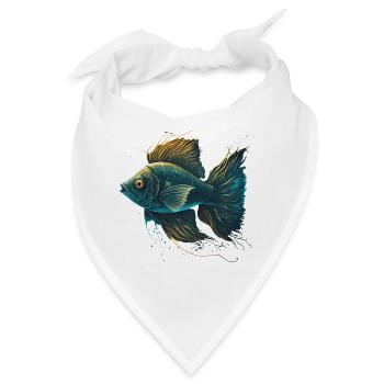 Ein Fisch - Bandana - Weiß - Vorne