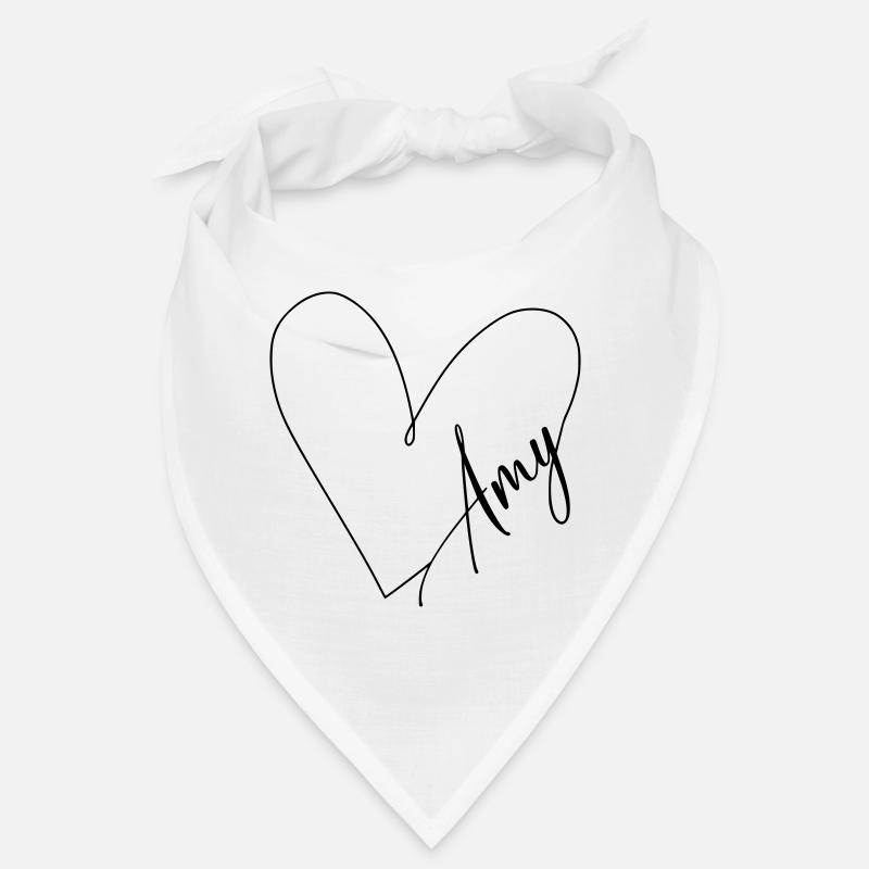Amy Name Heart Line Bandana
