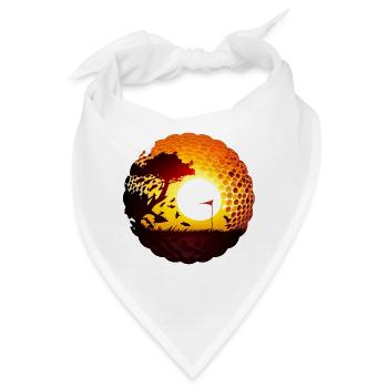 Golf, ist ein Sport für Geschick und Ausdauer - Bandana - Weiß - Vorne