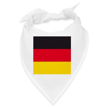 Fahne Deutschland fuer buttons - Bandana - Weiß - Vorne