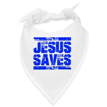 jesus saves - Bandana - Weiß - Vorne