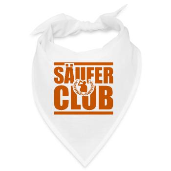 Säufer Club Team Saufen - Bandana - Weiß - Vorne