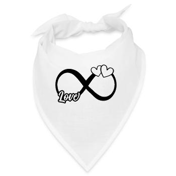liebe unendlich infinity symbol - Bandana - Weiß - Vorne