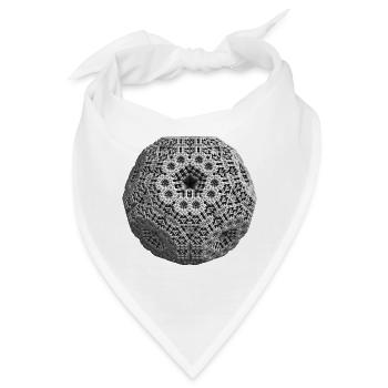 Fraktal 3D Dodekaeder cool - Bandana - Weiß - Vorne
