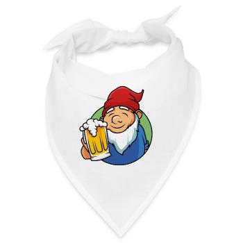 gartenzwerg bier zwerg - Bandana - Weiß - Vorne