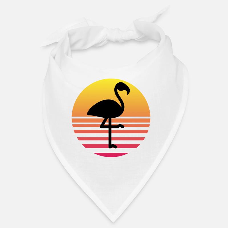 flamant rose couché de soleil idée cadeau humour Bandana