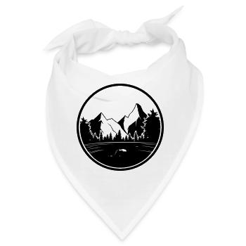 berge natur logo wald - Bandana - Weiß - Vorne