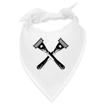 rasierklinge shave - Bandana - Weiß - Vorne
