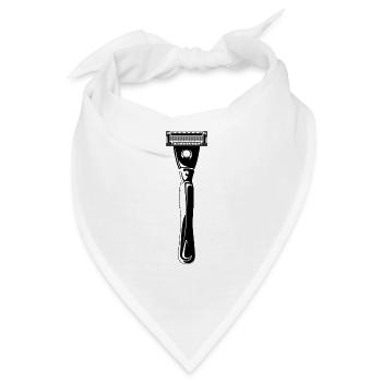 rasierklinge shave rasierer symbol - Bandana - Weiß - Vorne