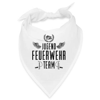 Jugend Feuerwehr Team Feuerwehrmann - Bandana - Weiß - Vorne