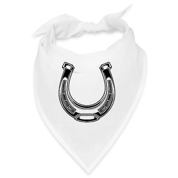 hufeisen symbol - Bandana - Weiß - Vorne