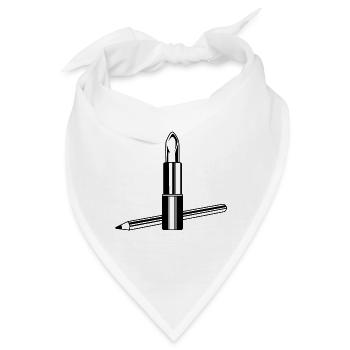 Lippenstift Symbol Make up - Bandana - Weiß - Vorne