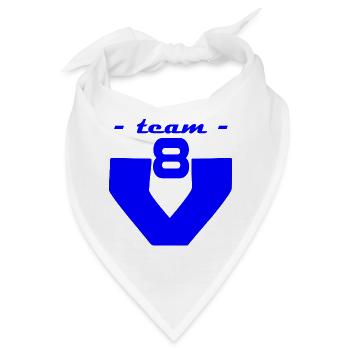 Team V8 - Bandana - Weiß - Vorne