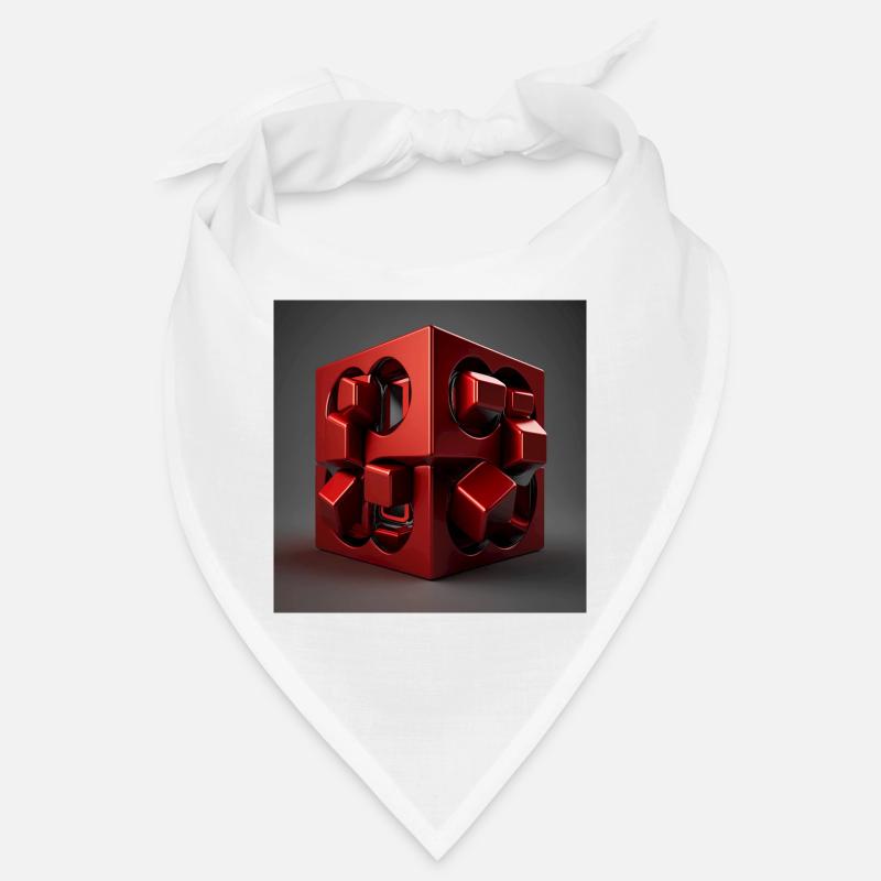 3D Cube in red Bandana