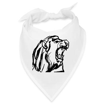 Brüllender Löwe Geschenk - Bandana - Weiß - Vorne