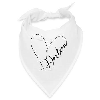 Darleen Name Herzlinie - Bandana - Weiß - Vorne